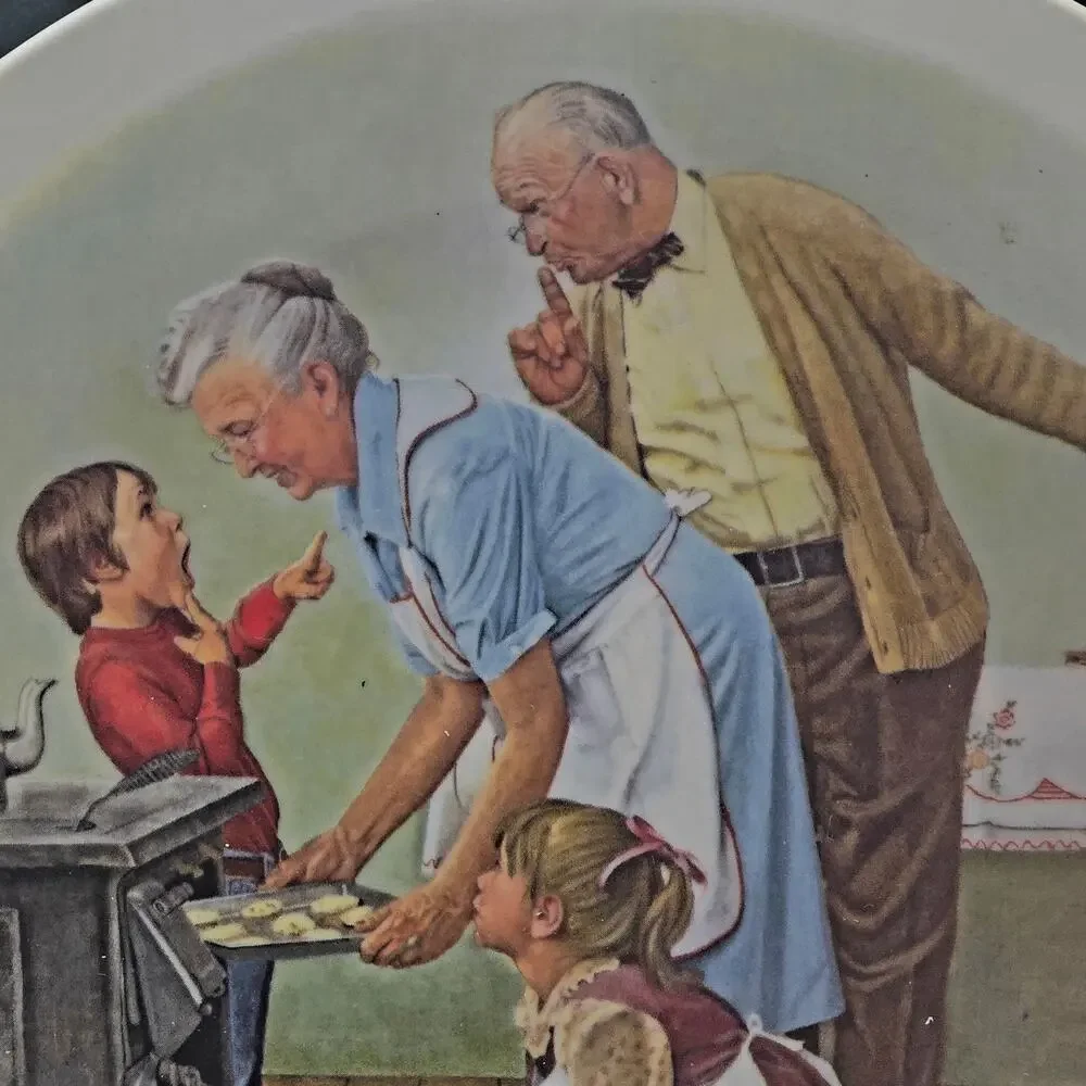 Knowles The Cookie Tasting Joseph Csatari Grandparent Plate 1982 USA